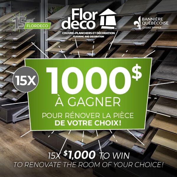 Gagnez l’une des 15 cartes-cadeaux de 1 000$ chez Flordeco