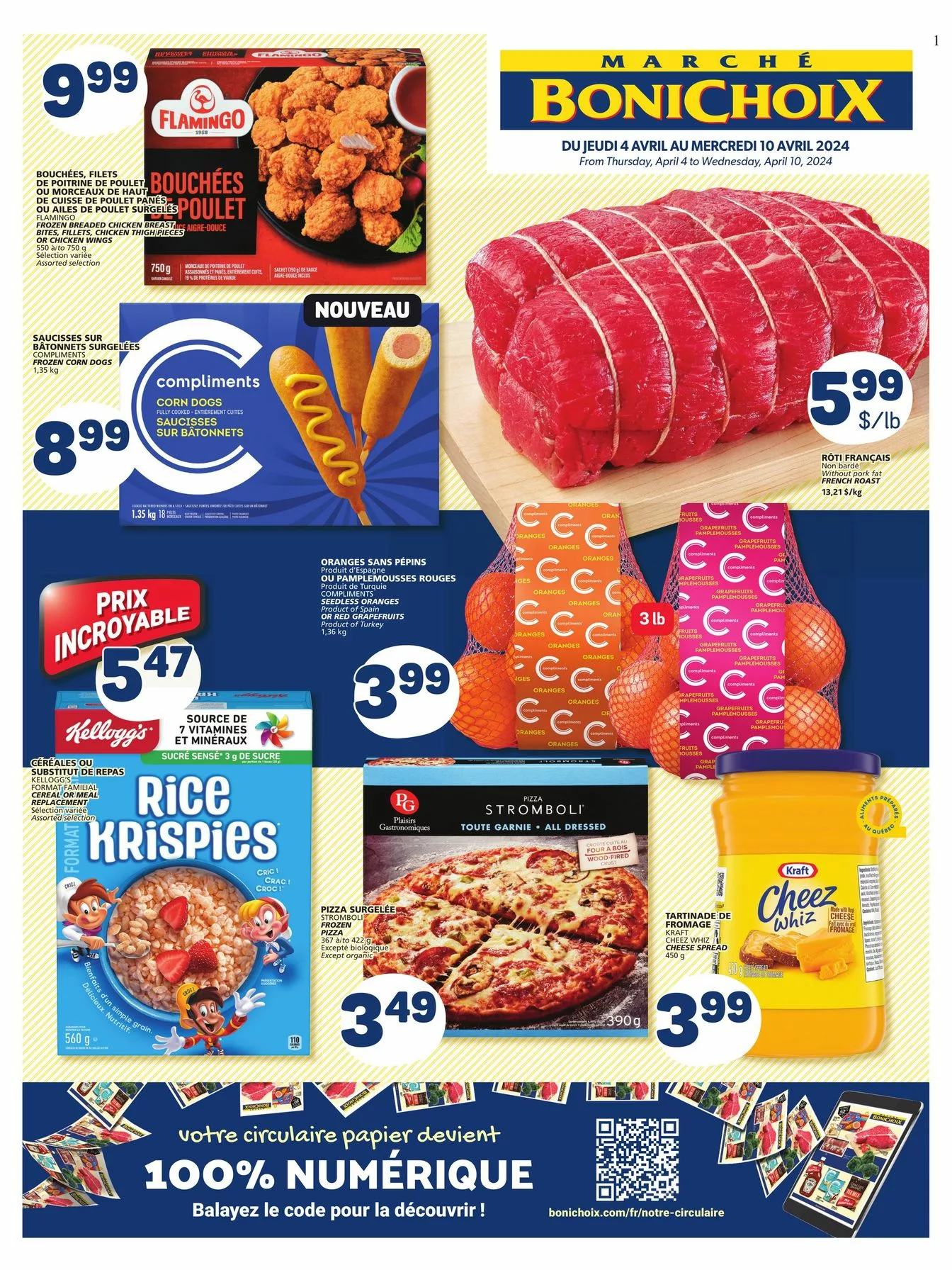 Circulaire Marché Bonichoix Du 4 au 10 avril 2024 🍁 Plusieurs Rabais 📌